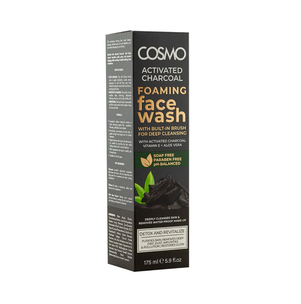 Activated Charcoal Foaming Face Wash från Cosmo 175ml - Bild 4