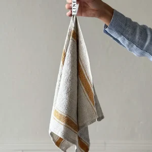 Kökshandduk "rustik" i linne, Vintage Mustard | Linen Tales