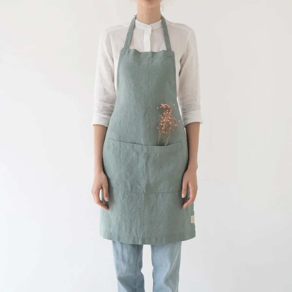 Förkläde i linne (Green Milieu) | Linen Tales