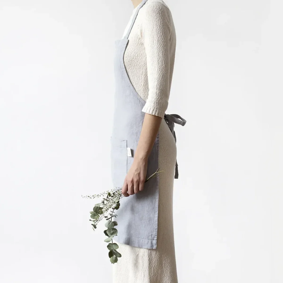 Förkläde i linne (Light Grey) | Linen Tales - Bild 3