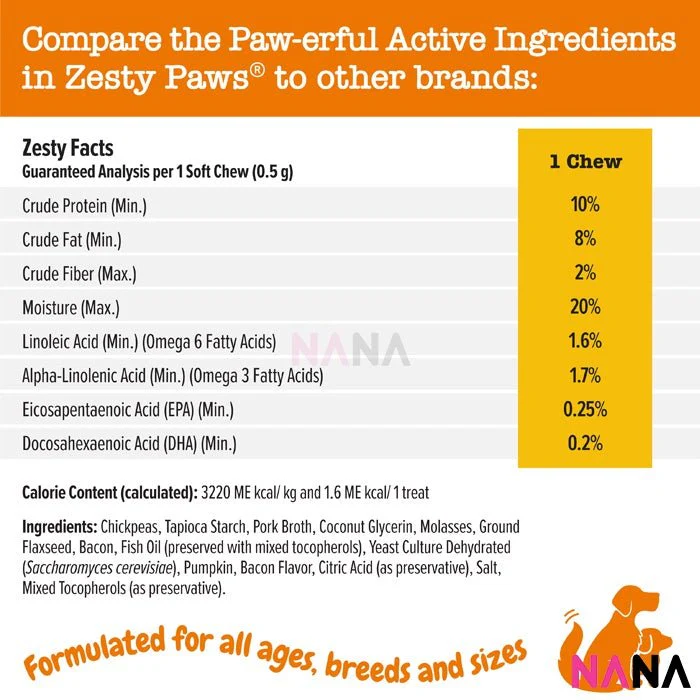 Zesty Paws All In One Training Bites - Bacon Flavor 8oz/226g - Bild 5