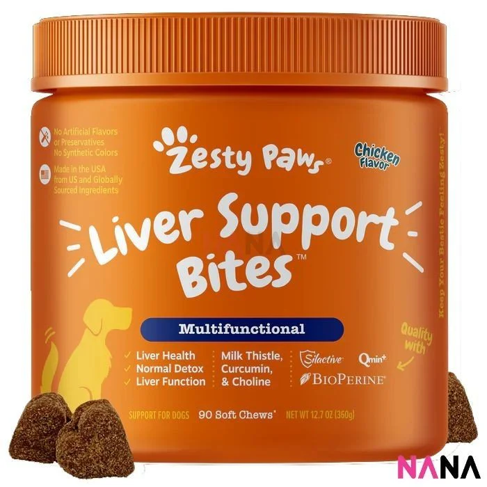 Zesty Paws Liver Support Bites - Chicken Flavor 90 Soft Chews - Bild 2