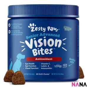 Zesty Paws Senior Advanced Antioxidant Vision Bites Chicken Flavor - 90 Soft Chews